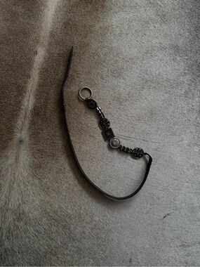 Black Leather belt with Decorative Metal Accents